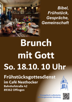 Plakat Brunch mit Gott