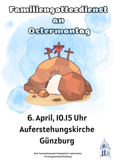 Plakat Familiengottesdienst Ostermontag